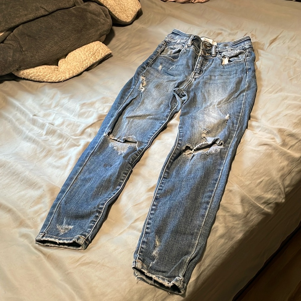 KanCan Double Button High Rise Skinny Jeans